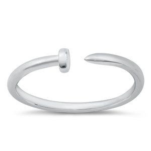 Sterling Silver Nail Ring 2.5 mm 925 Fashion Band